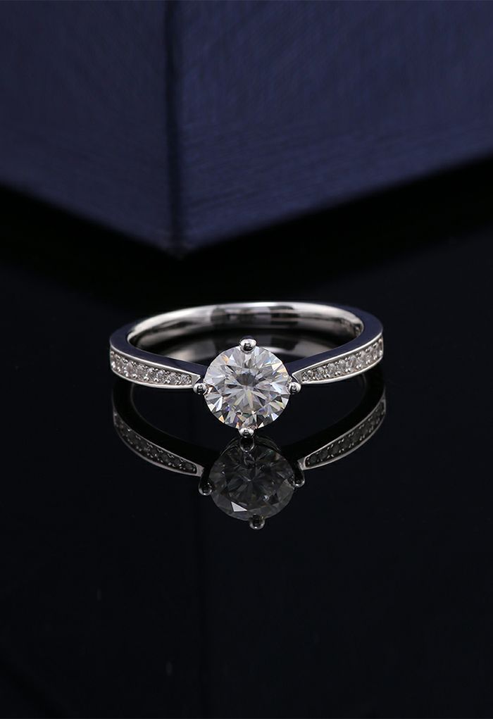 Excepcional anel de diamante Moissanite