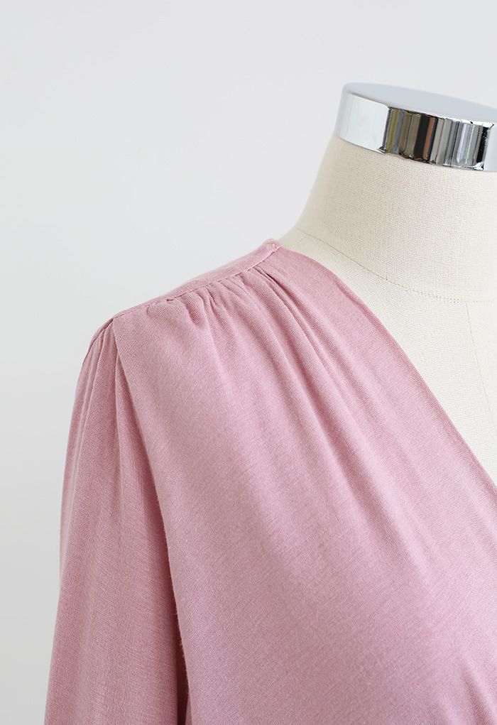 Blusa de algodão ultra-suave em rosa