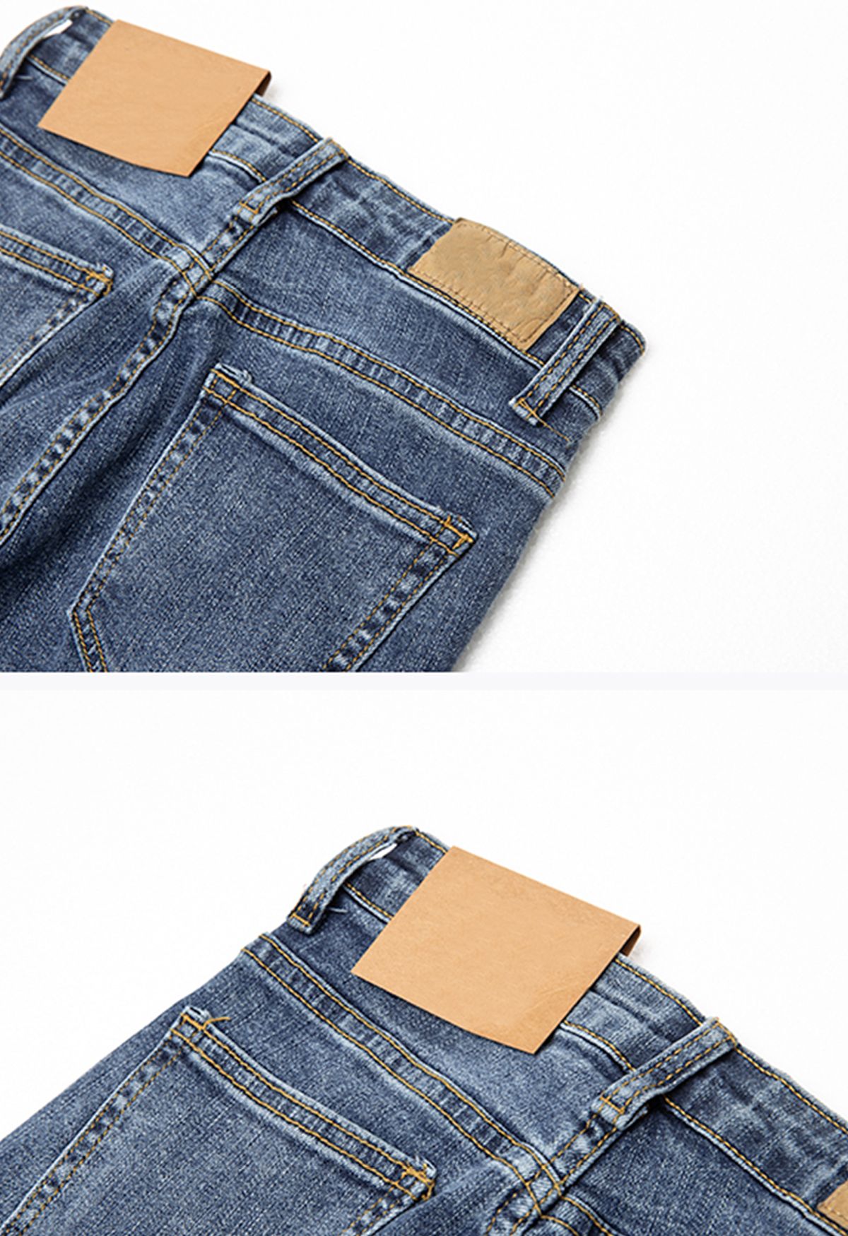 Jeans skinny cropped com detalhe rasgado