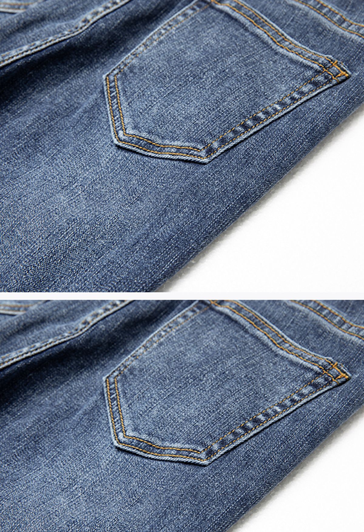 Jeans skinny cropped com detalhe rasgado