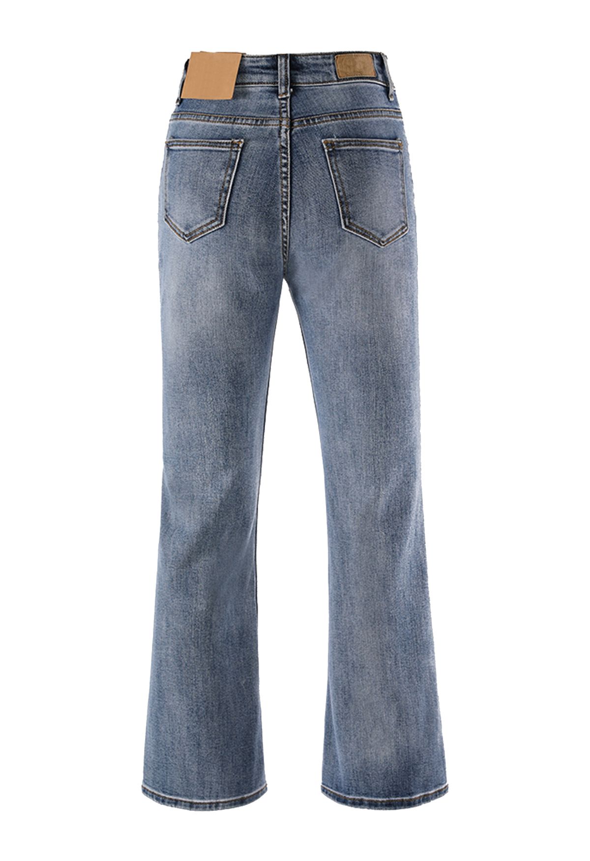 Jeans Flare Vintage Azul Rasgado