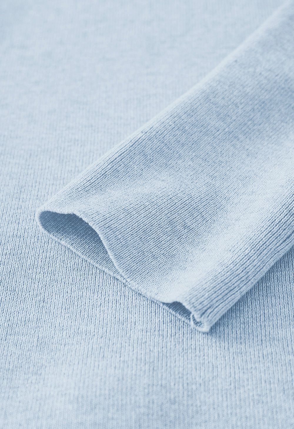 Cardigan de tricô com lapela larga na cintura em azul bebê