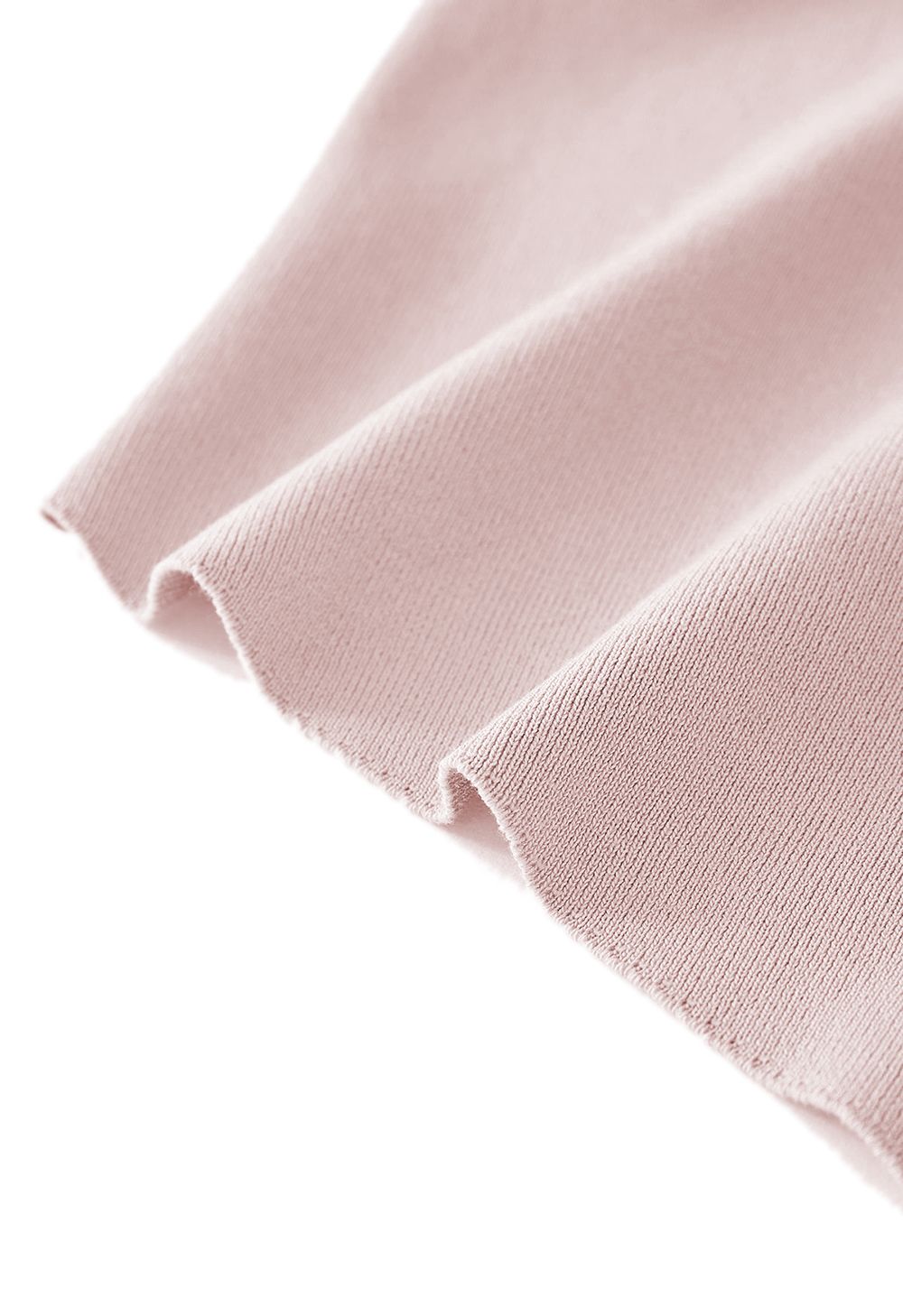 Cardigan de tricô com lapela larga na cintura em rosa
